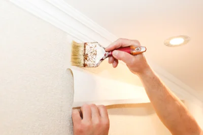Pose de papier peint à Cuzieu — revêtements muraux et toiles de verre